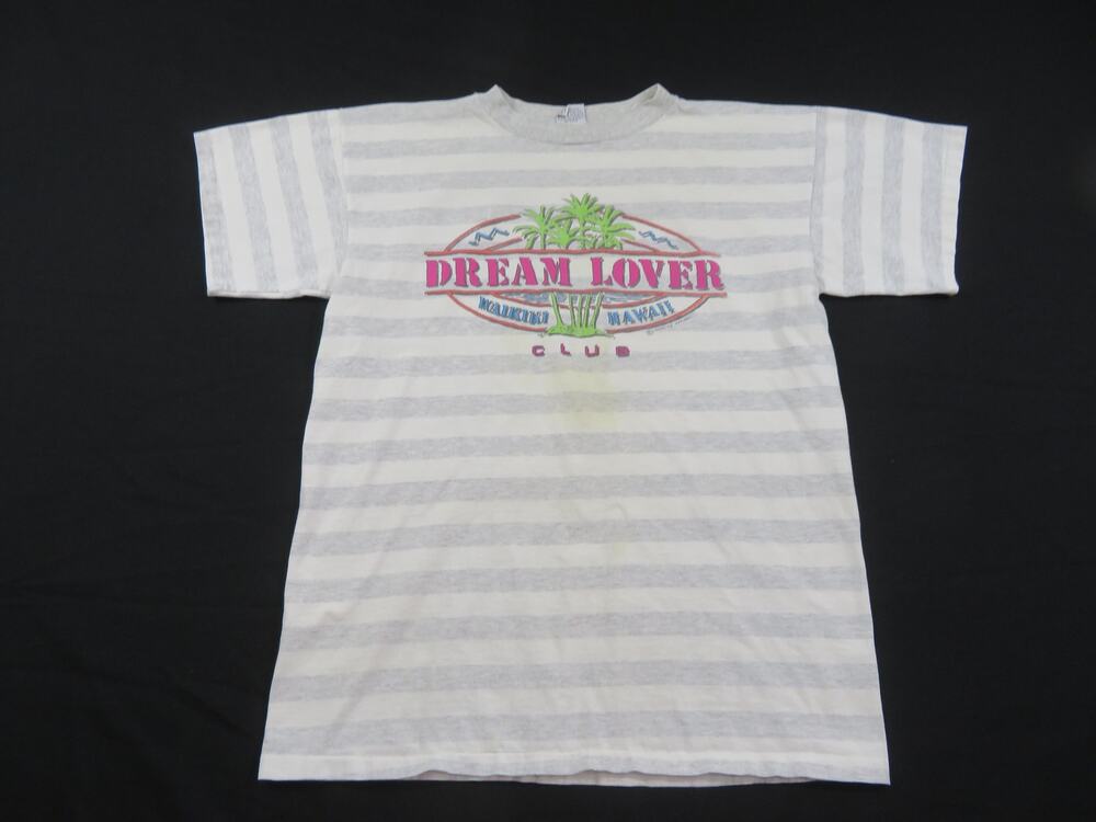 Dream Lover Waikiki Hawaii T-Shirt Gray White Sz XL 1990s